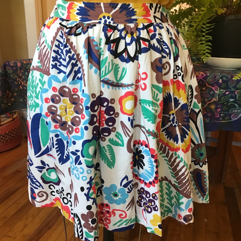 Boden Floral Print Cotton Skirt